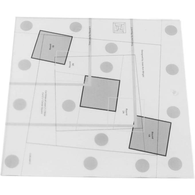 Log Cabin Quilt Liniaal Transparante Acryl Quiltliniaal Log Cabin Trim Tool 6 Inch white