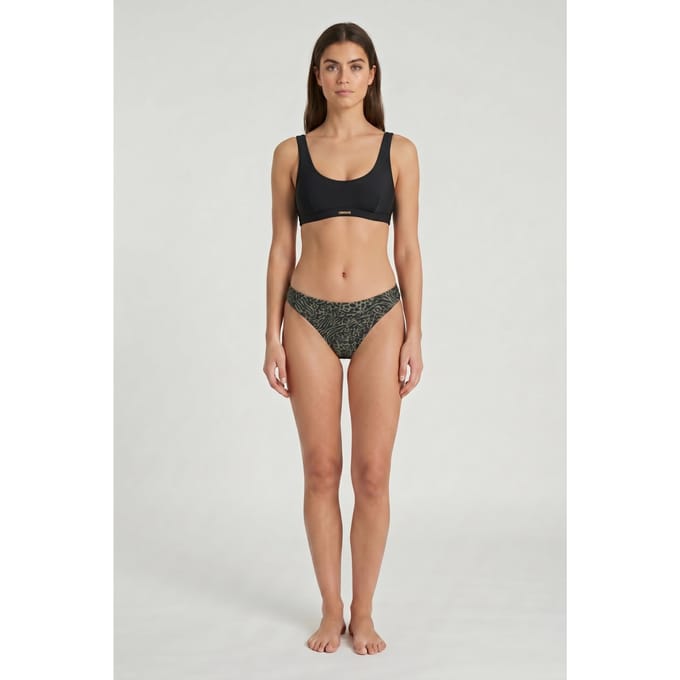 Shiwi Regular Bikini Bottom Mix Animal Forest Green Mixed Animal Taglia: 38 | Bikini Outlet | Donna | Verde