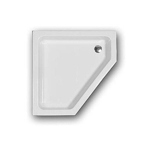 Caribia Corner 80x15 5-corner shower tray 80 x 80 cm left