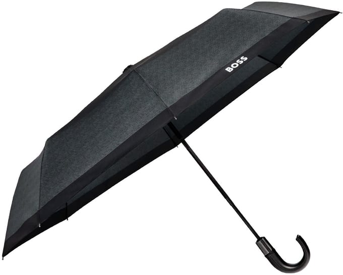 HUGO BOSS paraplu Pocket Umbrella Chevron Dark Grey donkergroen