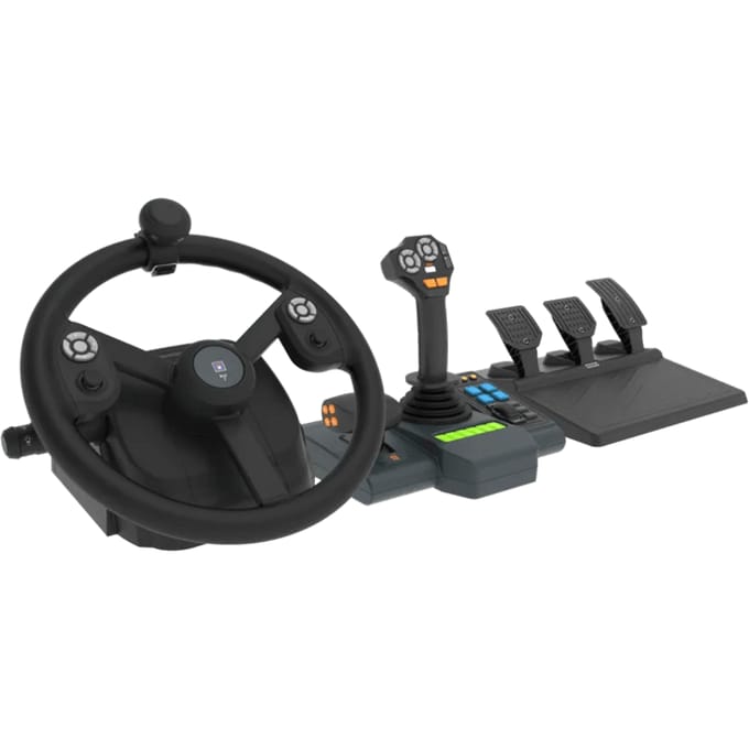 Hori Farming Control System for PC (Windows 11/10) for Farming Simulator with Full-Size Steering Wheel, Control Panel + Pedals