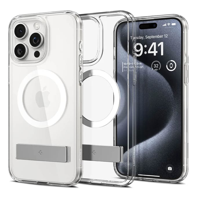 Spigen Ultra Hybrid S MagSafe voor de Apple iPhone 15 Pro Max - Transparent