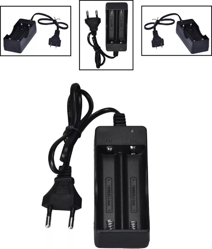 LOUZIR Dual 18650 Batterijbox - Batterij Oplader Box - Lader 220 Volt