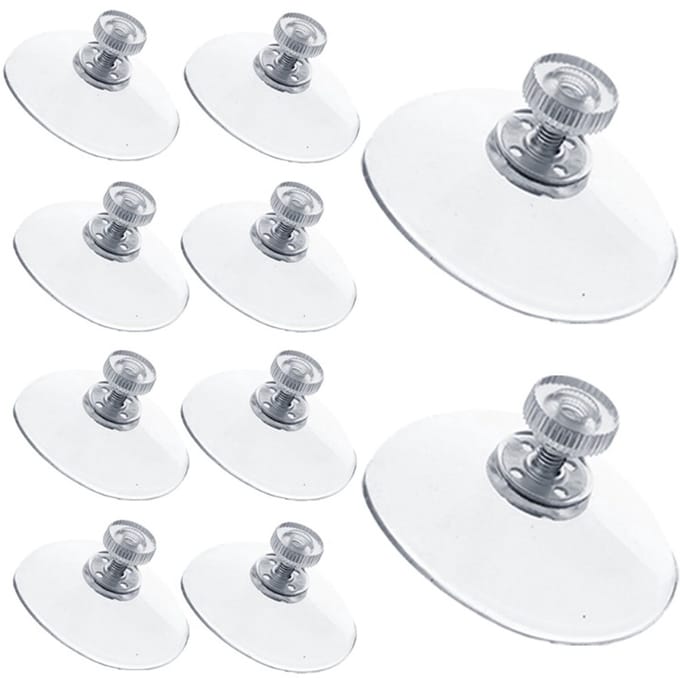 Zuignap met schroefdraad - Transparante Zuignap (50 mm diameter) - 10 Stuks