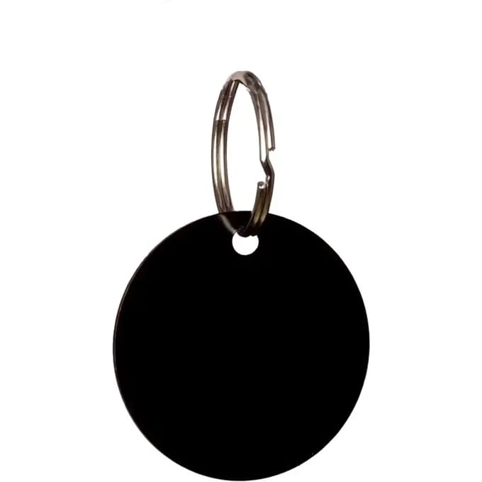 Grooming Deluxe - Naamplaatje rond size L 4 cm zwart