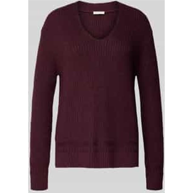 Regular fit gebreide pullover van katoenmix