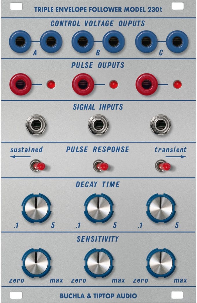 Tiptop Audio Model 230t Triple Envelope Follower - Interface modular synthesizer