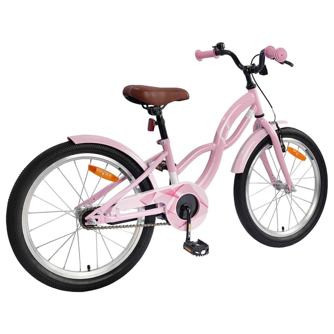 vidaXL - Kinderfiets - 18 - Inch - voor - 5-7 - jaar - oud - Licht - Roze