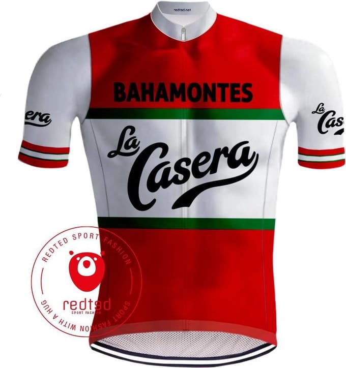 Retro Wielershirt La Casera Rood - REDTED - M