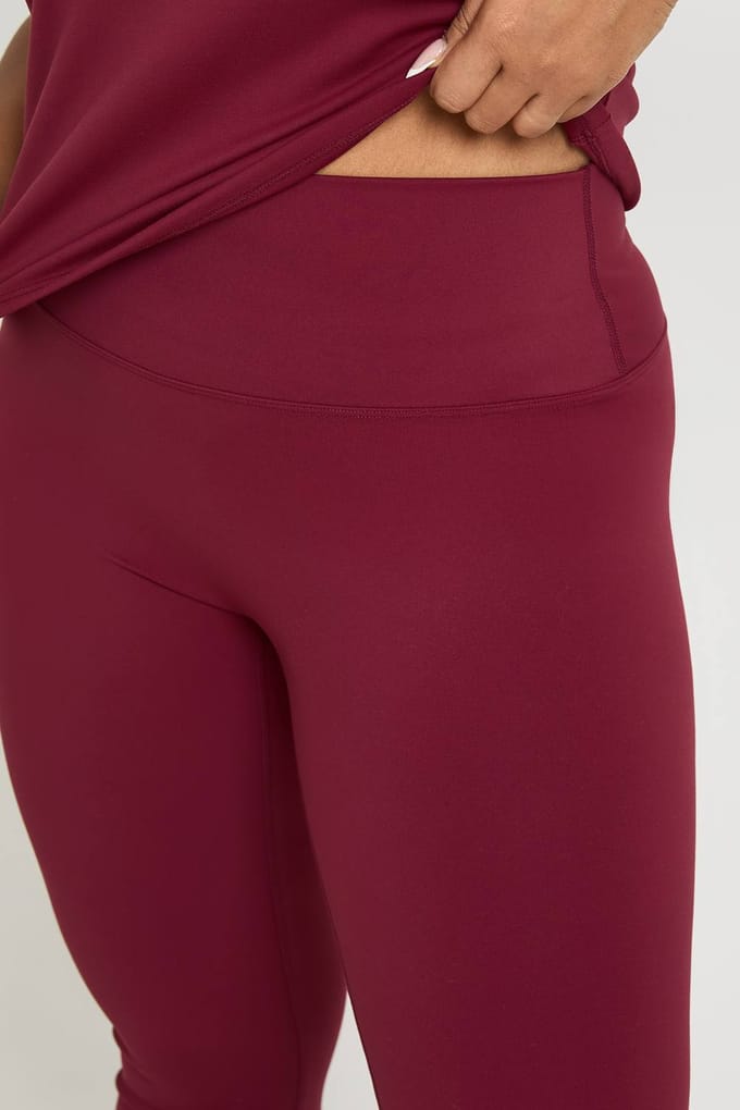 boohoo Dames Plus Superzachte Vormgevend Naaddetail Legging | Berry | Maat: 18