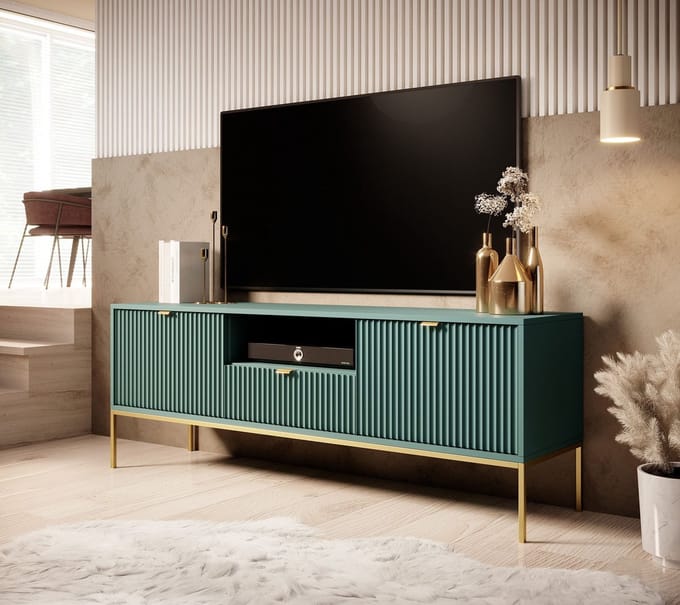 Meubella - TV-Meubel Navil 2 - Groen - 154 cm