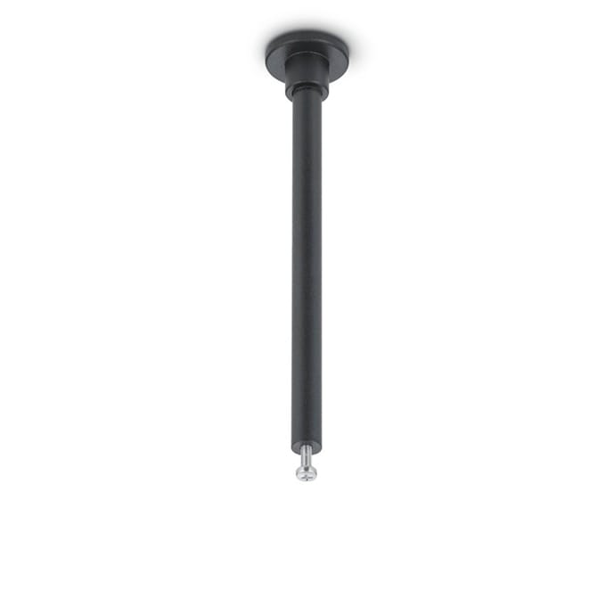 Spanningsrail Ophangset - 2 Stuks - DUOLINE - 12cm - Mat Zwart - Rond - Aluminium