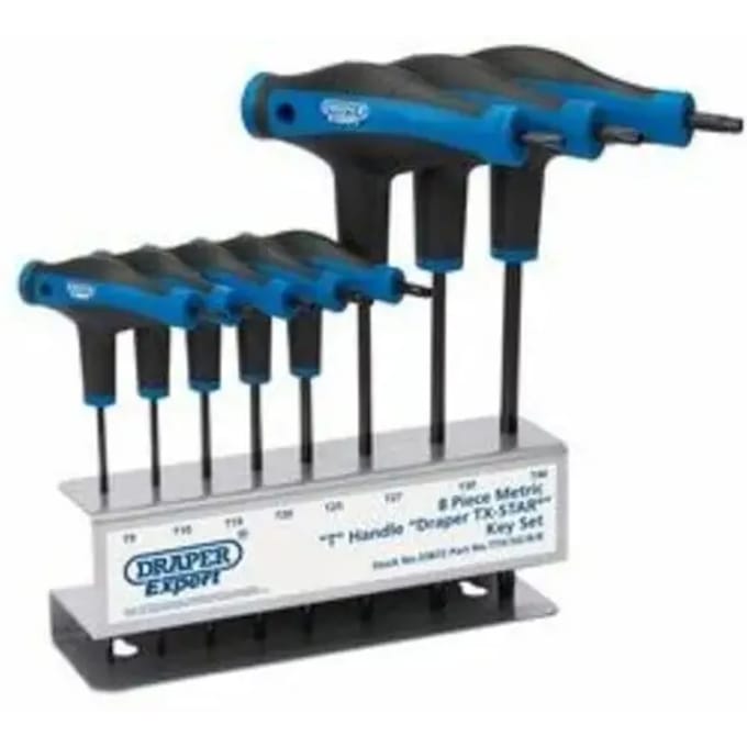 Set van 8 Mannelijke Sleutelstukken Draper Torx