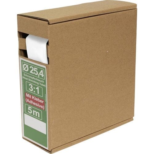 Quadrios 25CA494 Krimpkous met lijm Wit 25.4 mm 8.5 mm Krimpverhouding:3:1 5 m