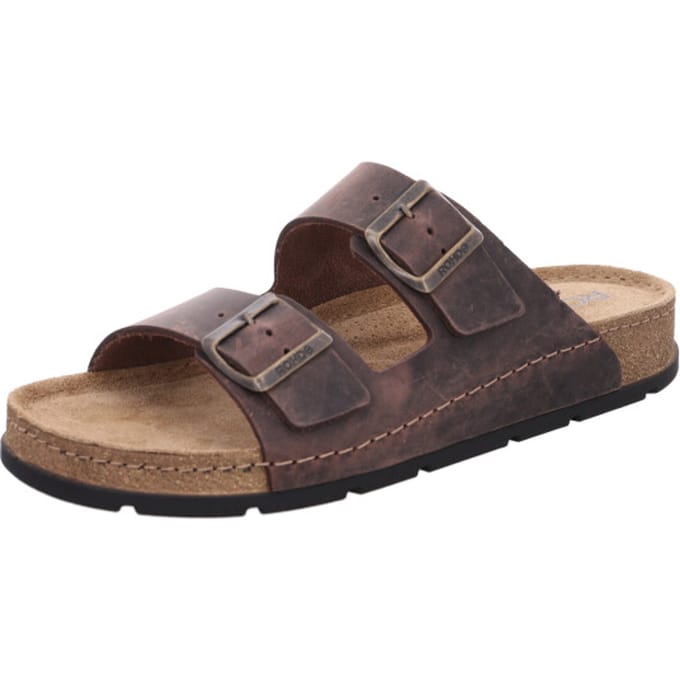 Rohde Leren Heren Slippers - Bruin - 42
