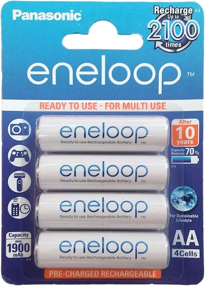Oplaadbare Batterijen - AA Stilo Accu's - Camera Gebruik - Lage Zelfontlading - 2100 mAh - Wit