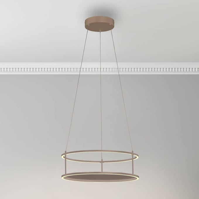 Paul Neuhaus LED hanglamp Conni, zandkleurig, Ø 50 cm