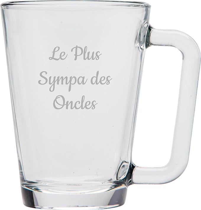 Theeglas gegraveerd - 26cl - Le Plus Sympa des Oncles