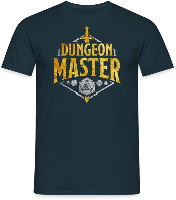 Dungeons And Dragons Dungeon Master Zilver En Goud T-Shirt Heren