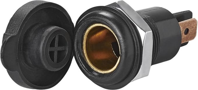 ProPlus Inbouwdoos - DIN - 12/24 Volt - 16 Ampère - Ø 18 mm - Zwart
