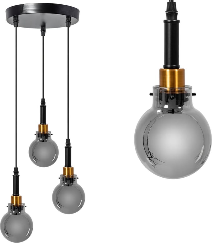 Toolight App1125-3Cp Hanglamp Zwart 15X15X15Cm