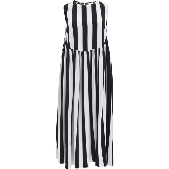 Gestreepte mouwloze jurk dames Mat Fashion