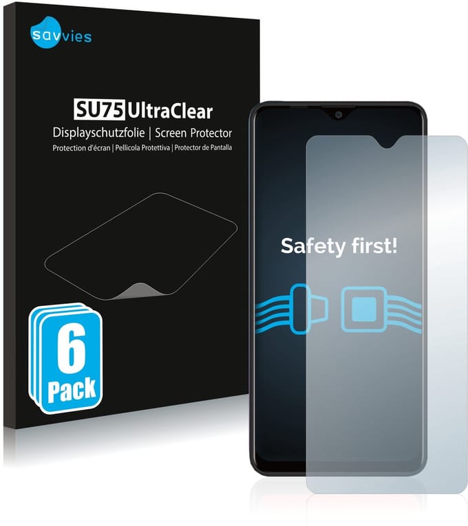 Savvies - Screenprotector voor Blackview A80 Plus - Folie Beschermfolie transparant 6 Stuks