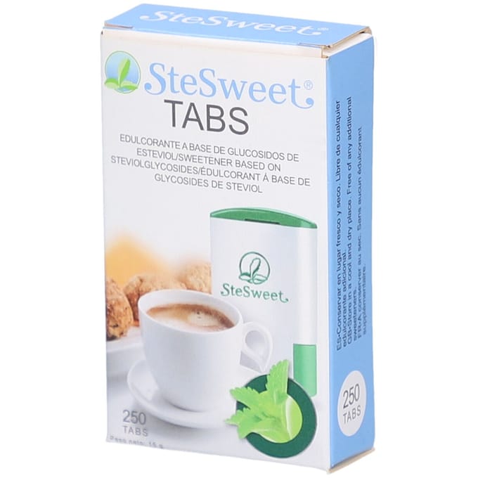 Stevia tabs 250 Gecomprimeerde tabletten