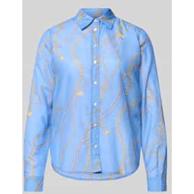 Blouse met zijdege en kentkraag