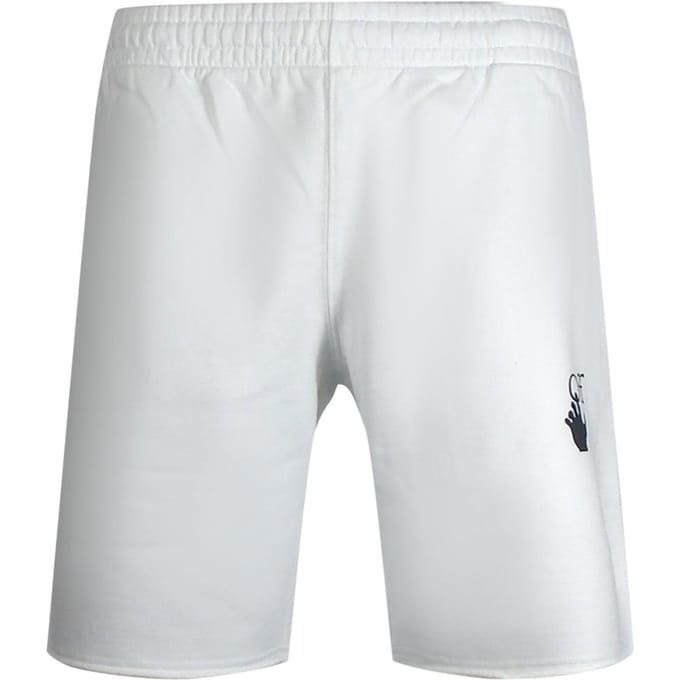 Off-White Unisex Caravaggio Arrow Sweat Shorts voor volwassenen (Wit)
