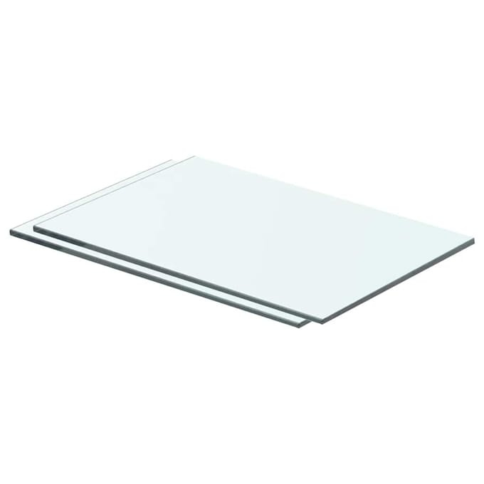 vidaXL - Schappen - 2 - st - 40x20 - cm - glas - transparant
