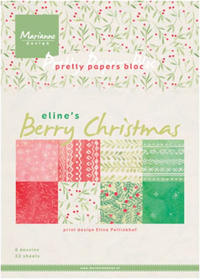 Marianne Design Paper pad Berry christmas 15x21 cm