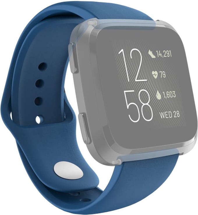 Hama Polsband Voor Fitbit Versa 2/Versa (Lite) Vervangende Sil. Polsband Blauw