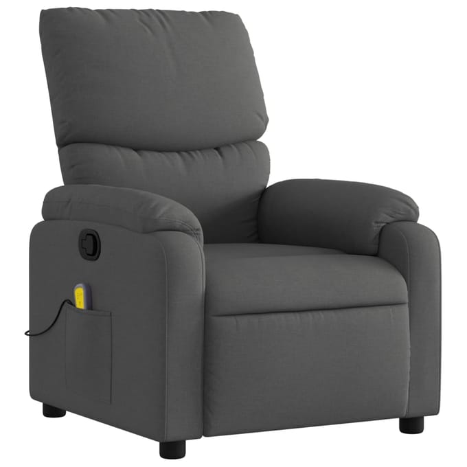 vidaXL - Massagestoel - in - donkergrijze - stof