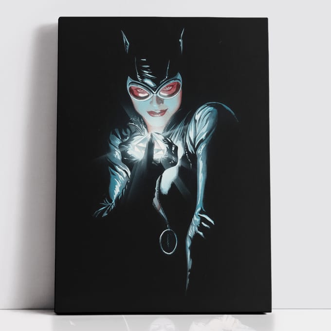 Decorsome x Batman Alex Ross - Catwoman Rectangular Canvas - 20x30 inch