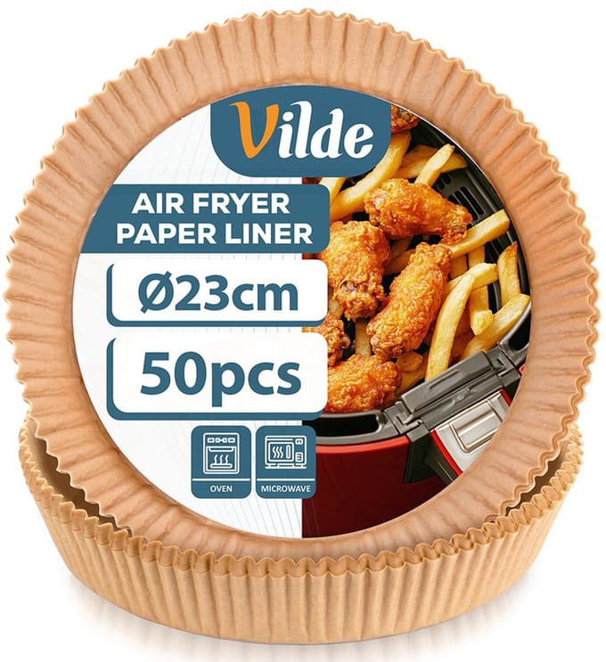 Vilde - Luchtfriteuse Inlegvel - 50 stuks - Oliebestendig - Ø 23 cm