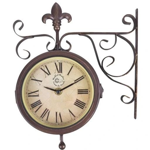 Stationsklok met thermometer