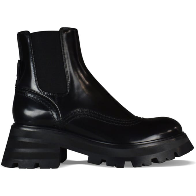 Alexander McQueen Wander Chelsea Laarzen Zwart
