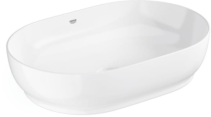 GROHE Essence Ovale Waskom – 60 cm – Zonder Overloop – Glanzend Keramiek – AquaCeramic & HyperClean – Wit