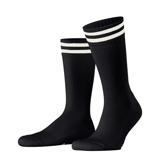 FALKE Dynamic Wool gedessineerd wol sokken unisex zwart - maat 46-48