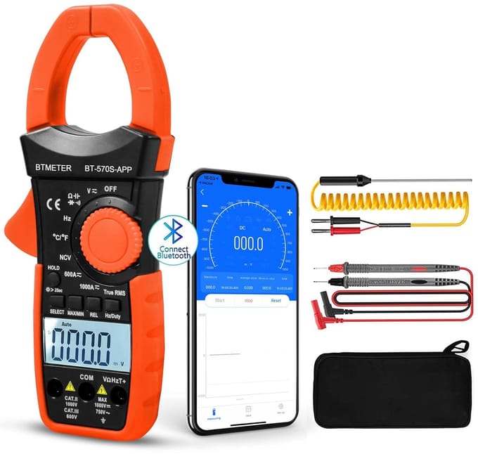 Digitale Stroomtang Multimeter met Bluetooth en TRMS Meting