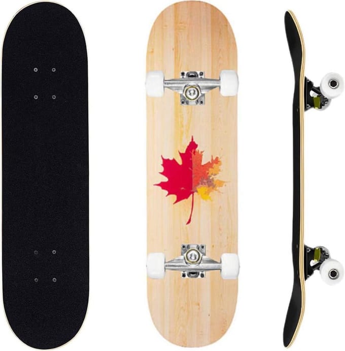 Compleet Skateboard voor Beginners en Gevorderden met Dubbele Kicktail