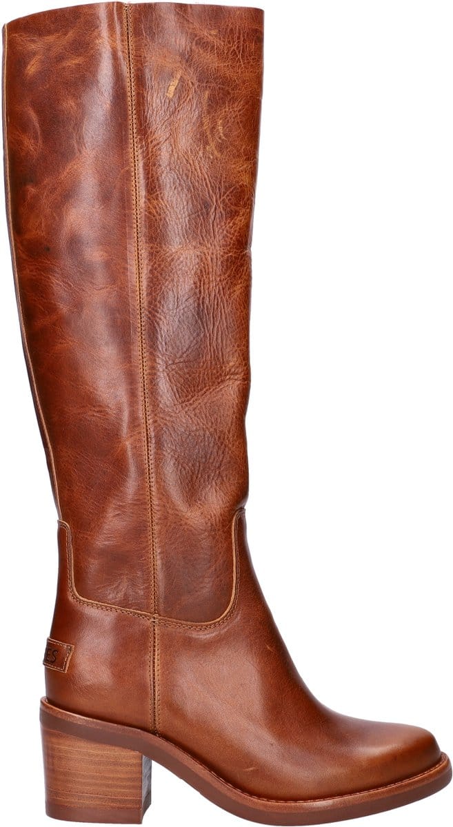 Shabbies Amsterdam - Puk Tuba Boot Leer Cognac - Maat 38
