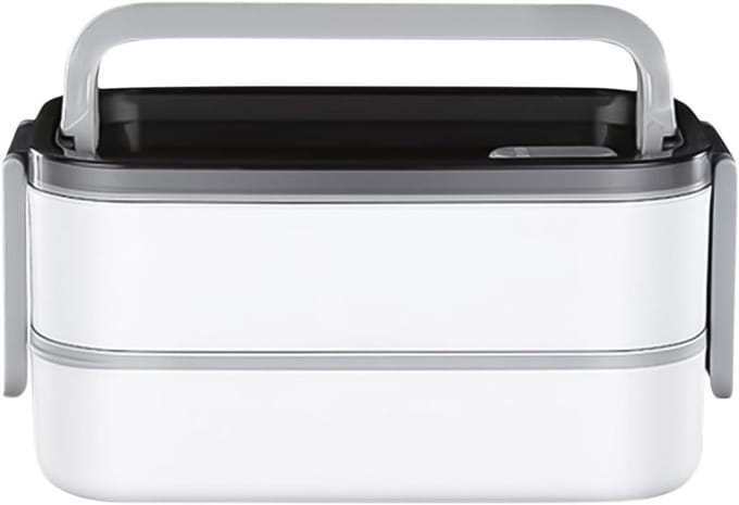 Thermo lunchbox - Maaltijdcontainer - Warm eten - Dubbellaags ontwerp - 197 x 104 cm - Grijs
