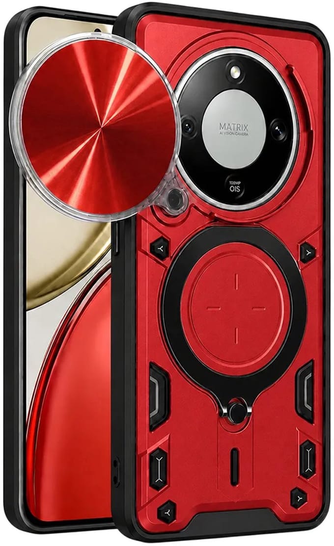 Hoesje geschikt voor HONOR Magic8 Lite - Techsuit CamGuard Pro Back Cover - Rood
