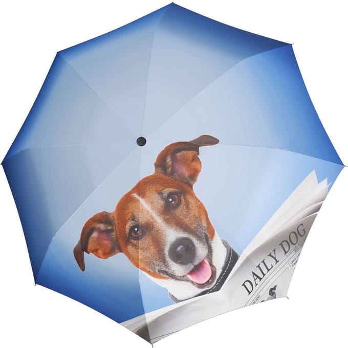 doppler Paraplu Modern.Art Long Automatic Daily Dog Blauw Veelkleurig