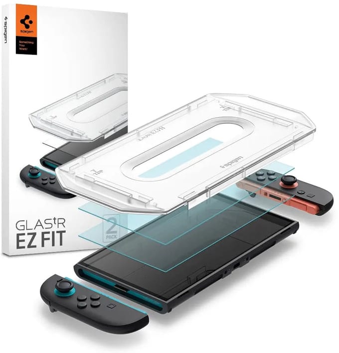 Spigen Glass tR EZ Fit 2 Pack - Nintendo Switch 2 - Miscellaneous Accessoires voor spelconsole - Nintendo Switch 2