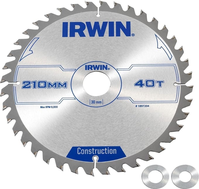Irwin Construction - Zaagblad - 210mm - 40 Tanden - Voor Hout