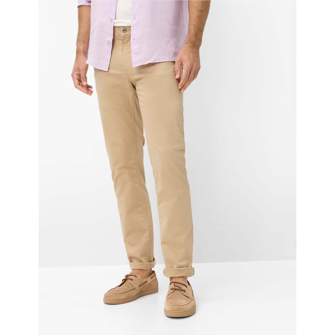 Brax Heren Jeans  Style CHUCK CANVAS, lichtbruin, maat 32/32