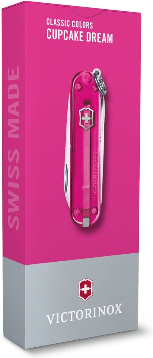Victorinox Classic SD Transparent zakmes - Cupcake Dream - 7 functies